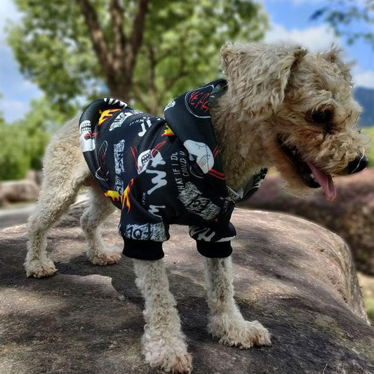Skull Camo Pet Hoodie: Stylish Two-Legged Outfit For Dogs