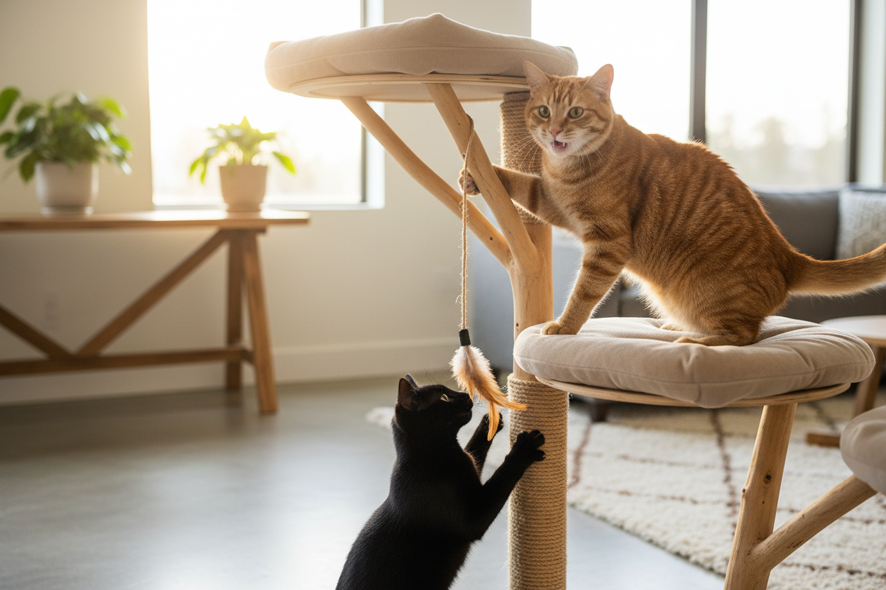 Cats using Active Cat Adventure Set